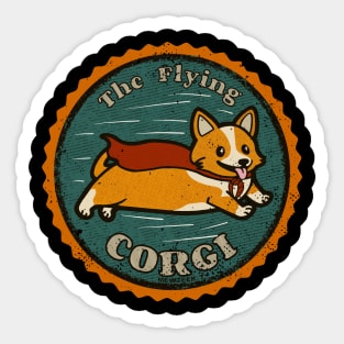 Corgi Super Hero Sticker